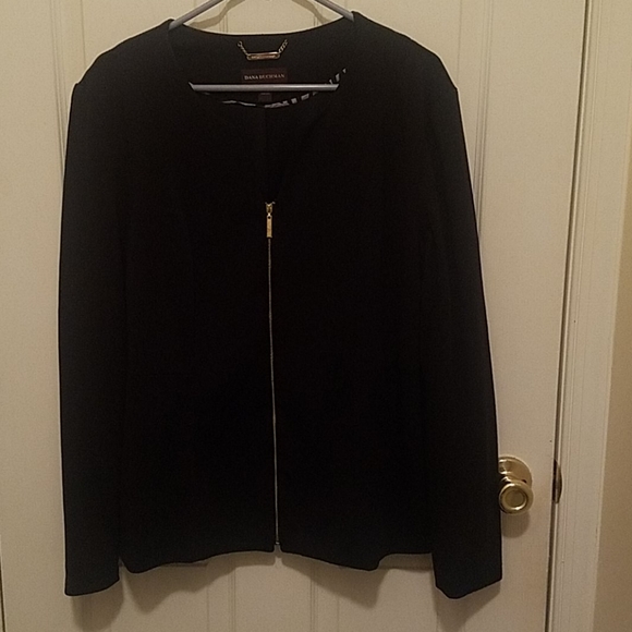 Dana Buchman black zippered blazer - Picture 1 of 2
